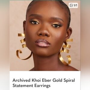 Khoi Eber Gold Spiral Statement Earrings